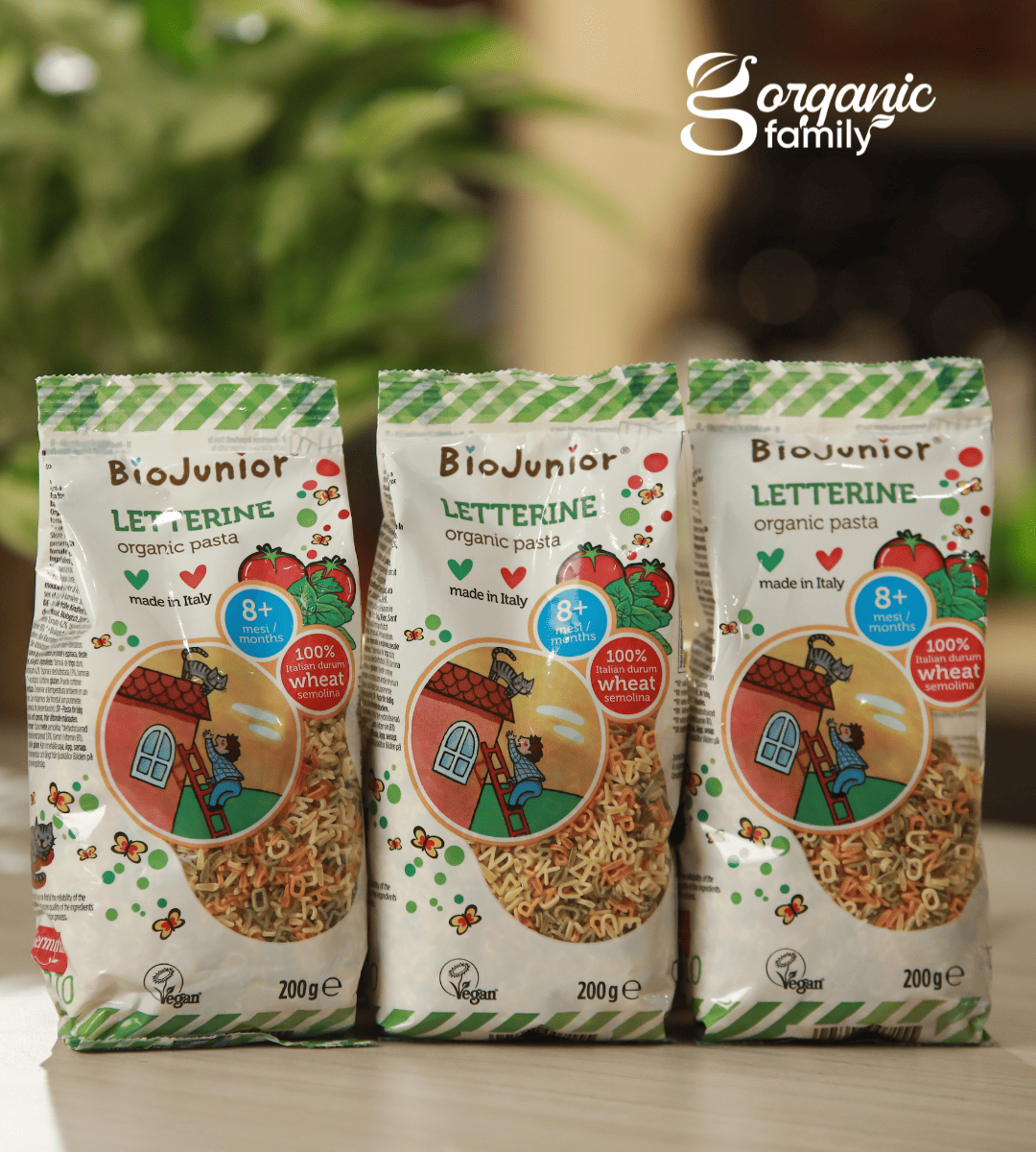 Nui mì ăn dặm hữu cơ Bio Junior 200g - Chữ cái
