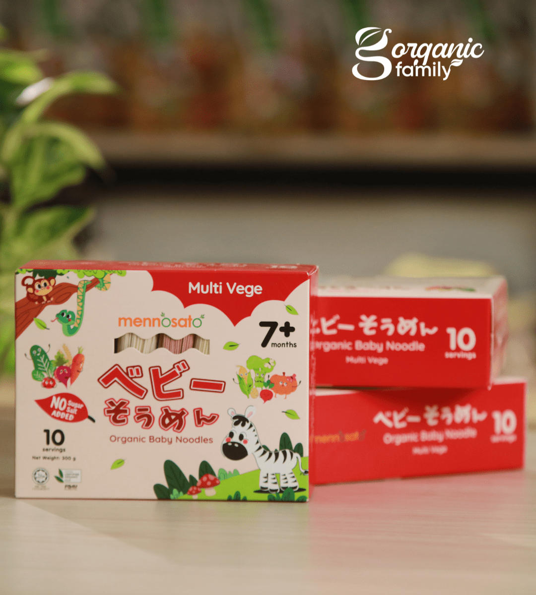 Mì rau củ hữu cơ ăn dặm cho bé Mennosato 300g